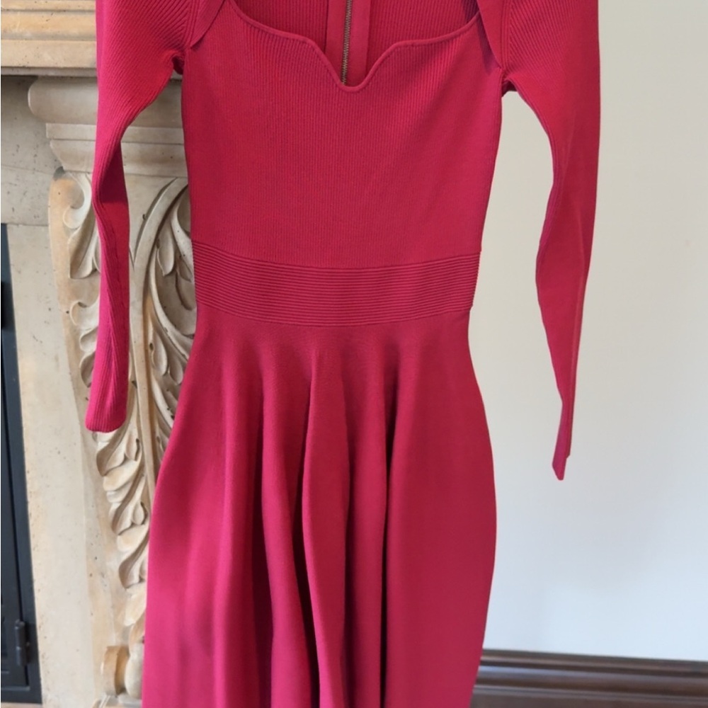 Ted Baker Vibrant Red Long Sleeve Dress